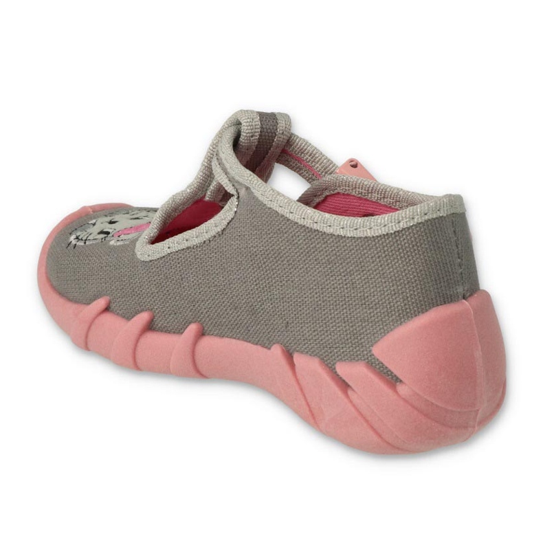 Calçado infantil Befado 110P453 rosa cinza 2