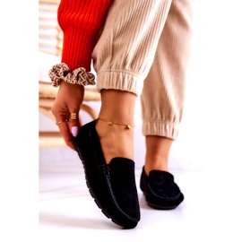 Mocassins femininos de camurça Big Star JJ274654 Preto 1