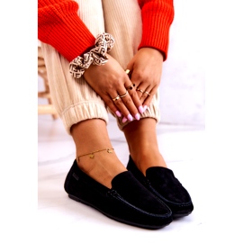 Mocassins femininos de camurça Big Star JJ274654 Preto 4