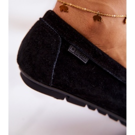 Mocassins femininos de camurça Big Star JJ274654 Preto 5