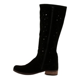 Olivier Botas femininas com bordados sem preto 1