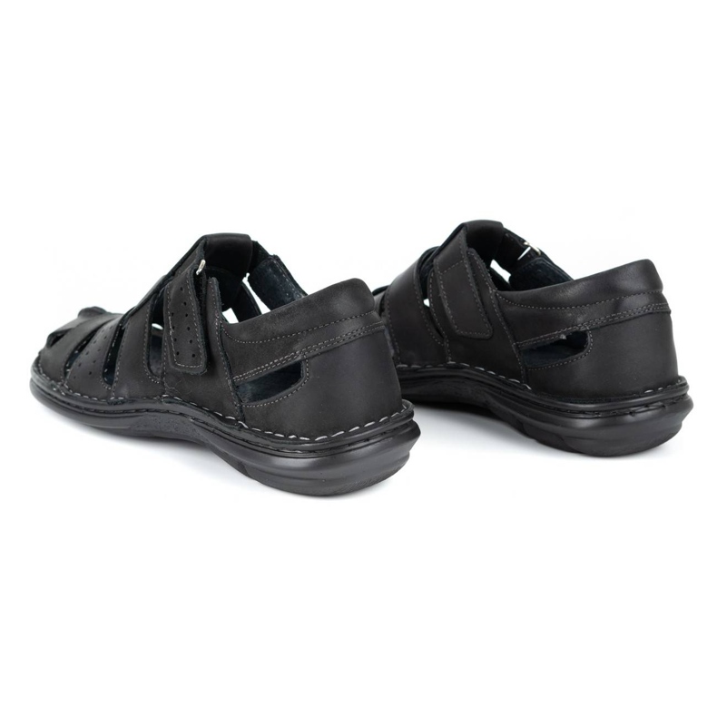 Olivier Sandálias masculinas negras 467 preto 5