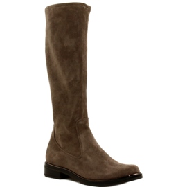 Botas elásticas femininas Caprice 25512-29 306 Cafe Stretch castanho 1