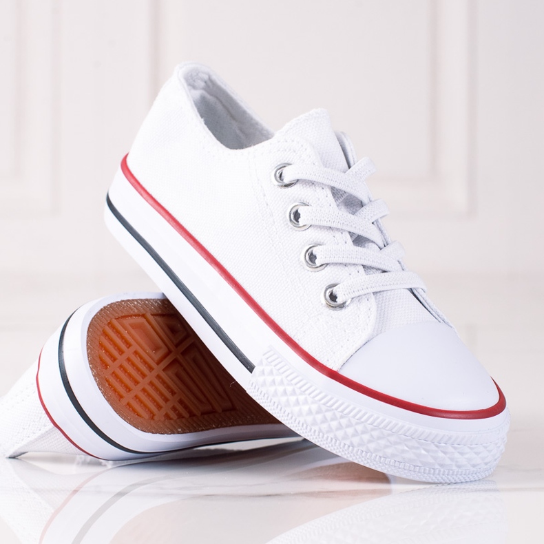 Sapatilhas de criança Vico brancas com elásticos branco 2 Sapatilhas de criança Vico brancas com elásticos branco 2