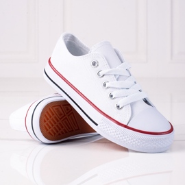 Tênis infantil com cadarço Vico branco 2