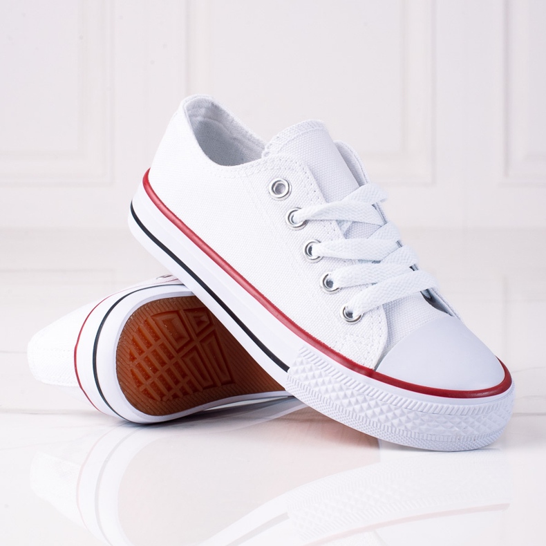 Tênis infantil com cadarço Vico branco 2