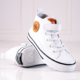 Tênis infantil Shelovet em couro ecológico na cor branca branco 1