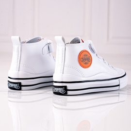 Tênis infantil Shelovet em couro ecológico na cor branca branco 2