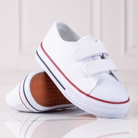 Sapatilhas de criança Vico com fecho de velcro branco 1 Sapatilhas de criança Vico com fecho de velcro branco 1