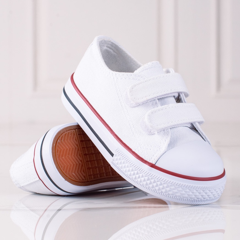 Sapatilhas de criança Vico com fecho de velcro branco 1 Sapatilhas de criança Vico com fecho de velcro branco 1