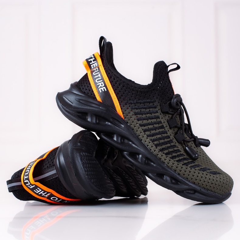 Calçado esportivo infantil Vico, material de duas cores preto 2