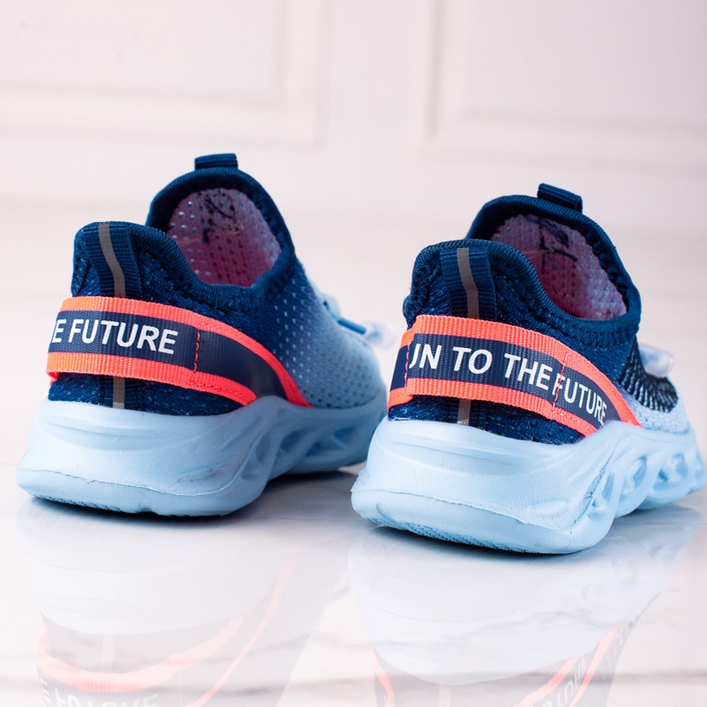 Calçado esportivo infantil Vico, material de duas cores azul 2