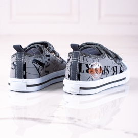 Sapatilhas de menino Shelovet com velcro cinza 1