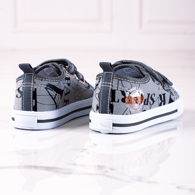 Sapatilhas de menino Shelovet com velcro cinza 1