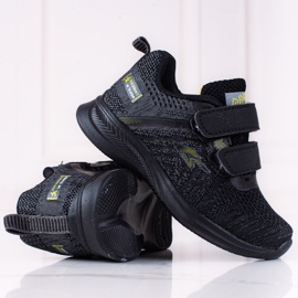 Sapatilhas de menino Shelovet em tecido cinzento e preto cinza 1