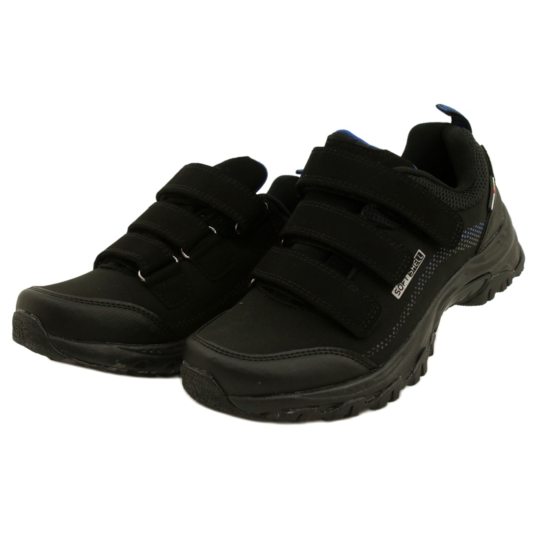 American Club Sapatos esportivos femininos da Softshell para Velcro American WT52/22 Black preto 2