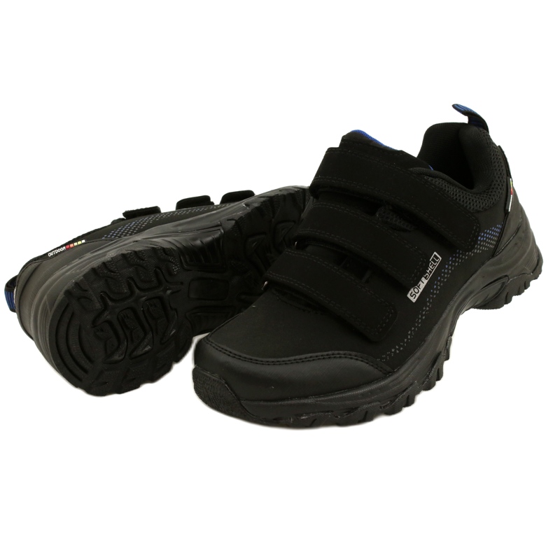 American Club Sapatos esportivos femininos da Softshell para Velcro American WT52/22 Black preto 3