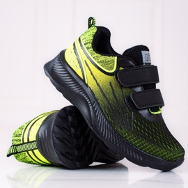 Tênis Shelovet meninos com velcro duplo preto e amarelo 1