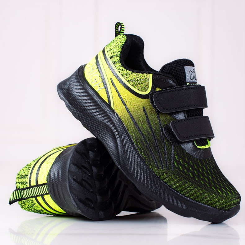 Tênis Shelovet meninos com velcro duplo preto e amarelo 1