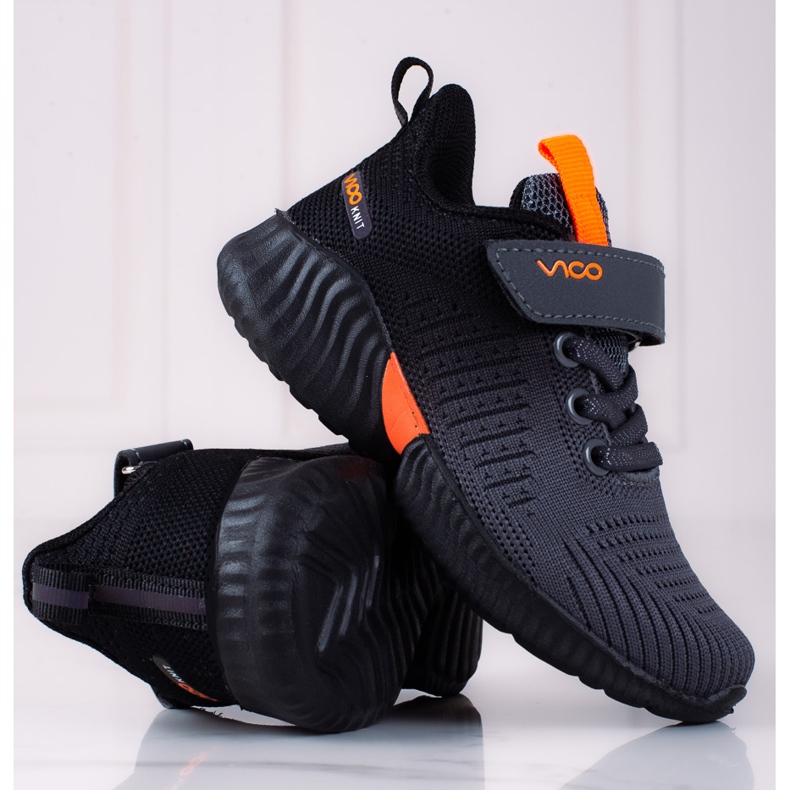 Tênis infantil vazado cinza escuro Vico 1