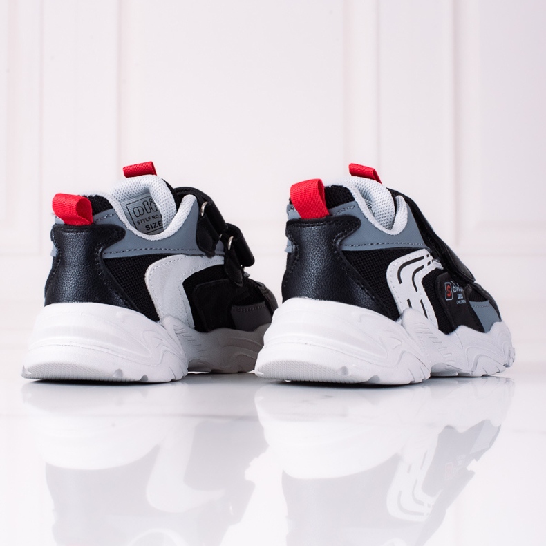 Tênis Shelovet meninos com sola grossa preta preto 1