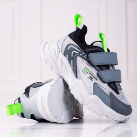 Sapatilhas de menino Shelovet com sola grossa, cinza claro 1