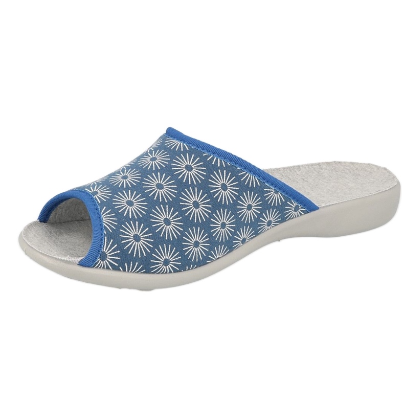 Calçado feminino Befado pu 254D142 azul cinza 2