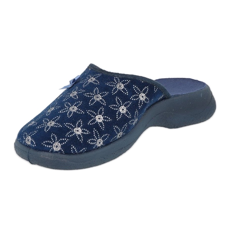 Sapatos femininos Befado pu 019D126 azul marinho prata 1