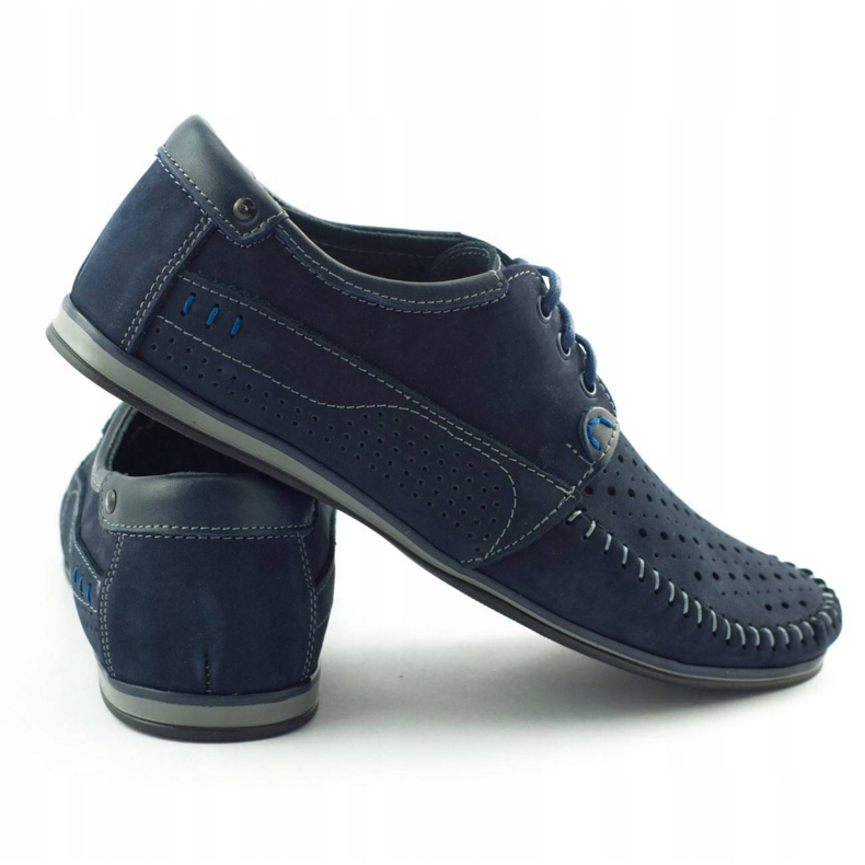 KOMODO Mocassim masculino 875 para o verão, azul marinho 4