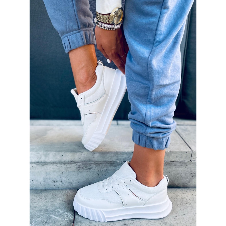 Tênis esportivo feminino Perla White branco 1