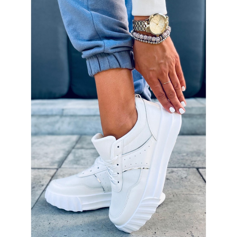 Tênis esportivo feminino Perla White branco 2