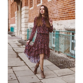 Olivier Botas de couro femininas isoladas com saltos altos marrom-terra castanho 3