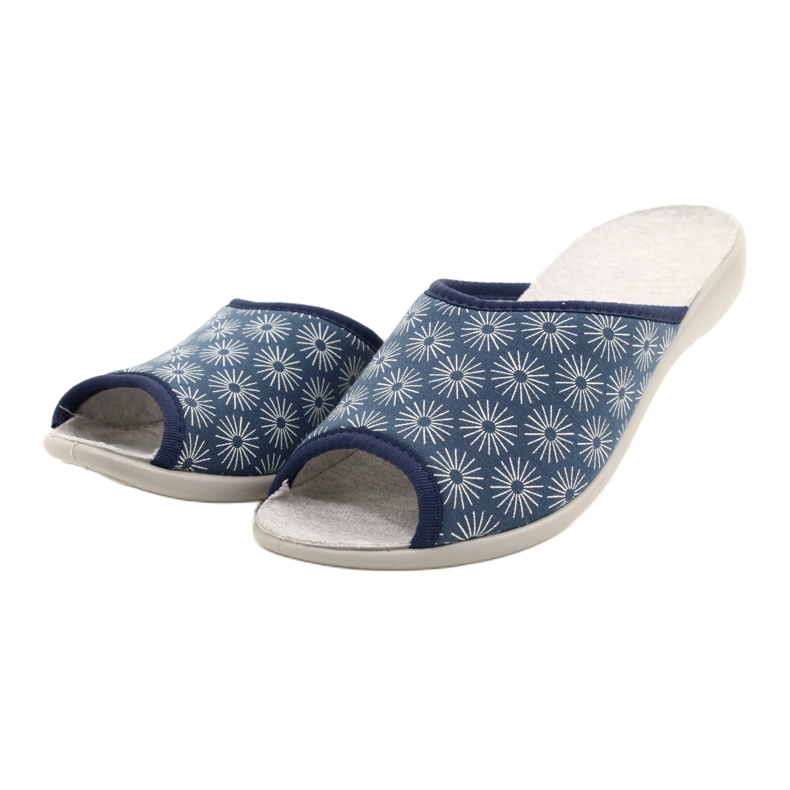 Calçado feminino Befado pu 254D142 azul cinza 5