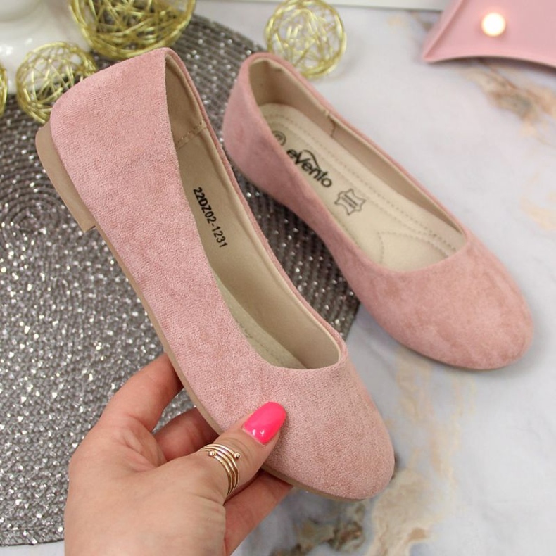 Eco suede bailarinas eVento Jr EVE358A rosa 1 Eco suede bailarinas eVento Jr EVE358A rosa 1