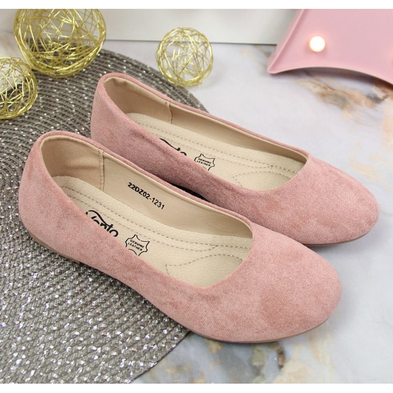 Eco suede bailarinas eVento Jr EVE358A rosa 2 Eco suede bailarinas eVento Jr EVE358A rosa 2