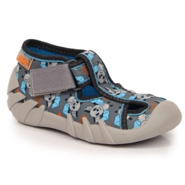 Chinelos de velcro com taco Befado Jr BEF6A cinza 2