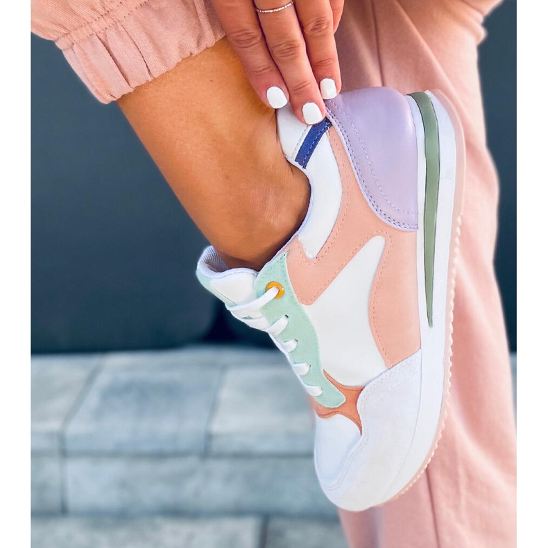 Sapatilhas desportivas de mulher Pokki Purple branco tolet verde 1