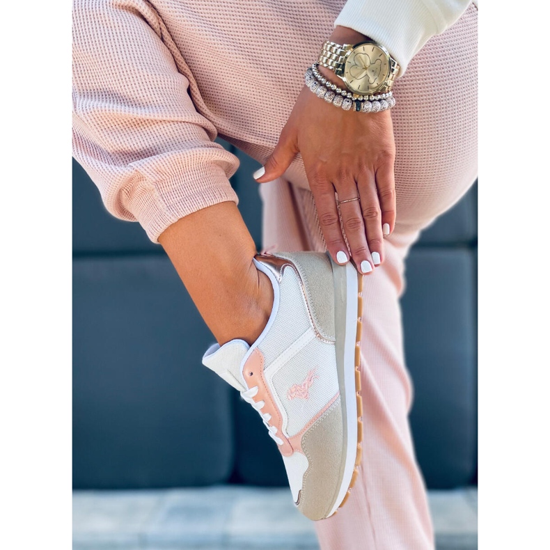 Sapatos desportivos de mulher Furlo Pink bege branco rosa 1