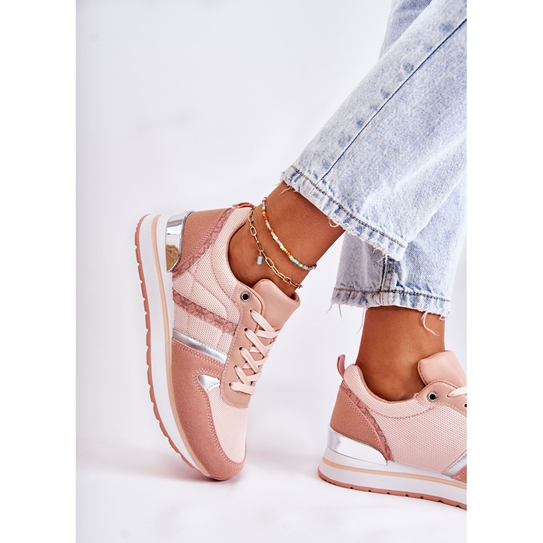 PG1 Tênis esportivo feminino clássico rosa Elenes 2