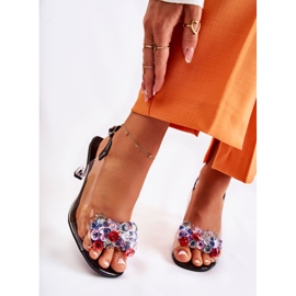 S.Barski Sandálias Elegantes com Cristais Laneta Preta preto multicolorido 1