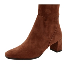 Botas femininas Caprice 25517-29 Dk conhaque strech castanho 6