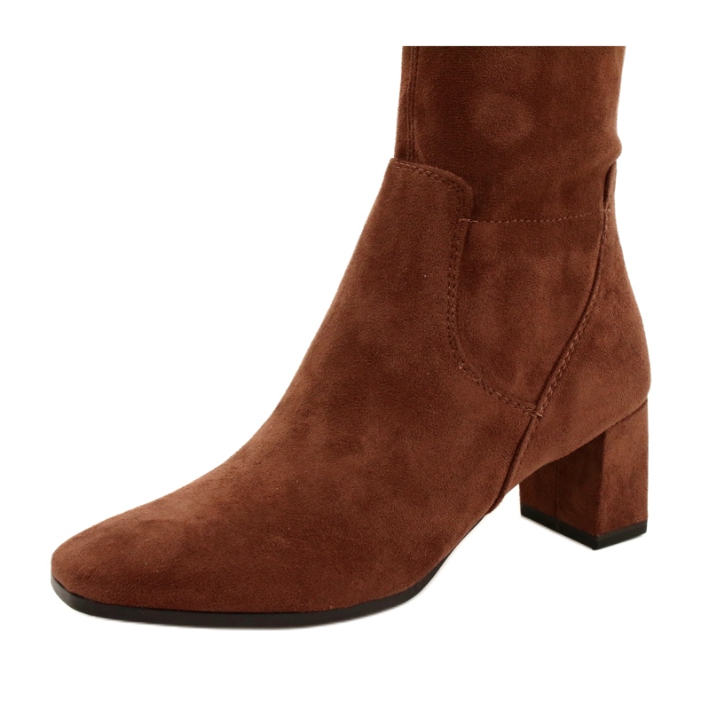 Botas femininas Caprice 25517-29 Dk conhaque strech castanho 6