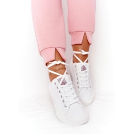 Big Star Tênis de couro ecológico feminino Cross Jeans HH2R4001C branco 5