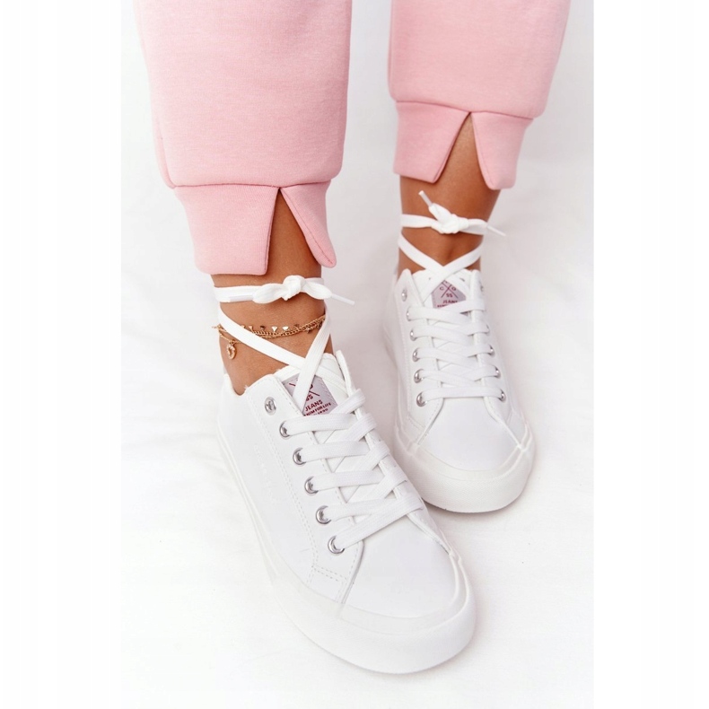 Big Star Tênis de couro ecológico feminino Cross Jeans HH2R4001C branco 1