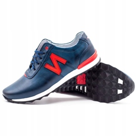 Joker Calçados casuais masculinos 301J azul marinho vermelho azul-marinho 3