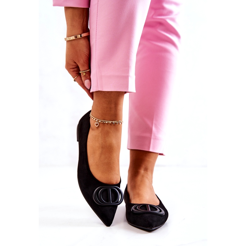 PS1 Bailarinas de camurça no preto Neriso Spitz 2