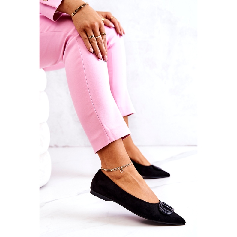 PS1 Bailarinas de camurça no preto Neriso Spitz 6