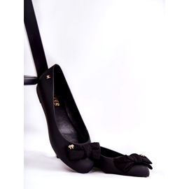 PH1 Bailarinas de borracha femininas laço preto Fergie 5