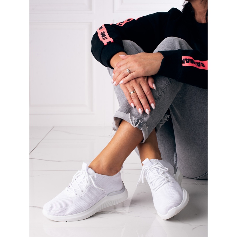 Shelovet sapatos esportivos femininos brancos 1