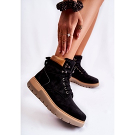 FB3 Botas de couro na plataforma preta Ressa preto 2